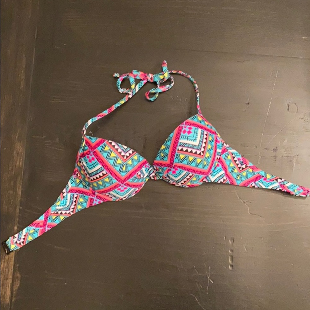 Aztec print swimsuit top